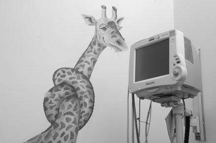Muurschildering giraf
